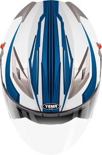 YEMA YM-627 Vintage Nyitott Bukósisak Motorkerékpárhoz és Robogóhoz - Dupla Napellenzős, ECE Tanúsított, Fekete-Zöld, Unisex 4
