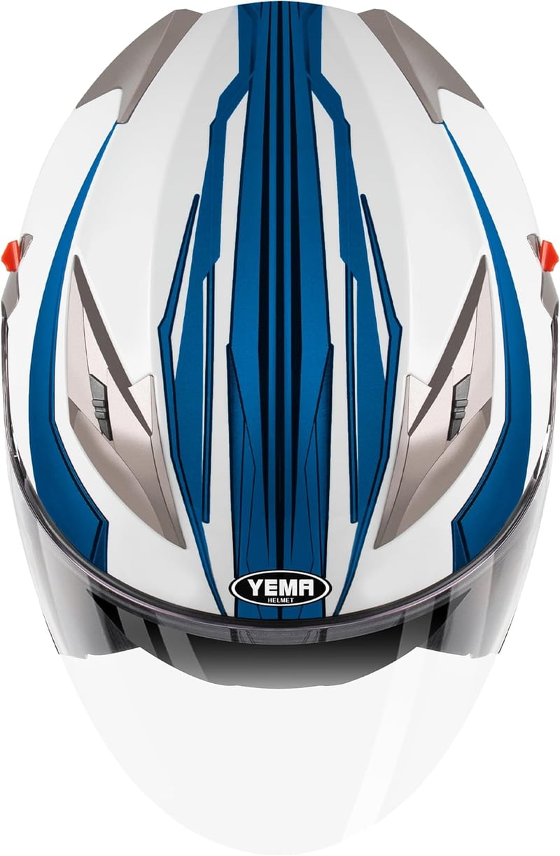 YEMA YM-627 Vintage Nyitott Bukósisak Motorkerékpárhoz és Robogóhoz - Dupla Napellenzős, ECE Tanúsított, Fekete-Zöld, Unisex