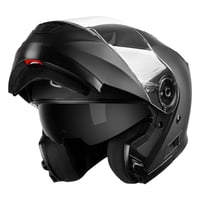 Cască moto modulară YEMA YM-926 cu barbie rabatabilă, vizieră dublă și ochelari de soare integrați, omologată ECE, negru mat, mărimea L 1