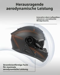 Cască moto modulară YEMA YM-926 cu barbie rabatabilă, vizieră dublă și ochelari de soare integrați, omologată ECE, negru mat, mărimea L 7