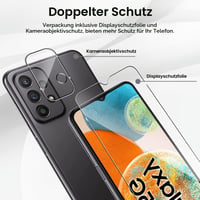 Folie de protecție din sticlă securizată Yenwen pentru Samsung Galaxy A23 4G/5G, 3 bucăți + 3 folii de protecție pentru cameră, duritate 9H, rezistentă la zgârieturi, HD transparentă 3