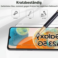 Folie de protecție din sticlă securizată Yenwen pentru Samsung Galaxy A23 4G/5G, 3 bucăți + 3 folii de protecție pentru cameră, duritate 9H, rezistentă la zgârieturi, HD transparentă 2