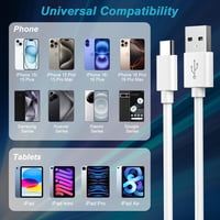 YEONPHOM USB-C kábel 1m iPhone 17 16 15 CarPlay töltéshez iPad Pro kompatibilis 6
