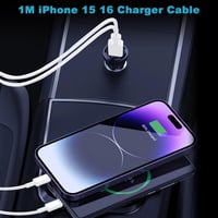 YEONPHOM USB-C kábel 1m iPhone 17 16 15 CarPlay töltéshez iPad Pro kompatibilis 7