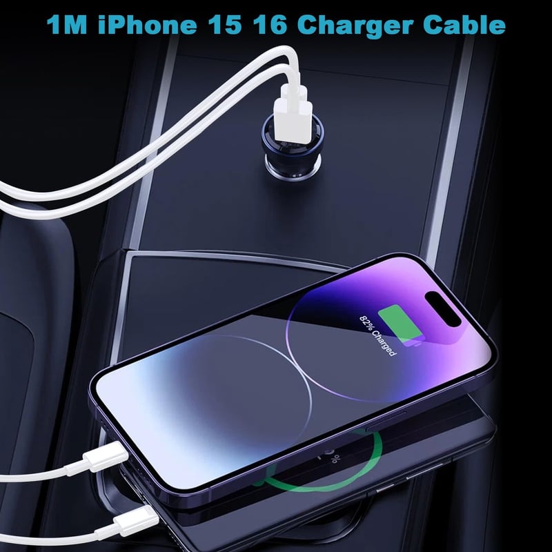YEONPHOM USB-C kábel 1m iPhone 17 16 15 CarPlay töltéshez iPad Pro kompatibilis