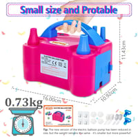 YEPVIE 600W Elektromos Léggömb Pumpa Dupla Fúvókával és 14 Garland Szett - pink 9