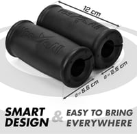 Ergonomické rukoväte na činky Yes4All – Rukoväte s hrubým úchopom na tréning bicepsov a tricepsov – vonkajší priemer 5,6 cm 2