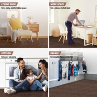 Yes4All EVA penová podložka, skladacia ochranná podlaha so vzorom tmavého duba, sada 1,02 m² do posilňovne, garáže, na kempovanie 5