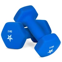 Yes4All šesťhranné neoprénové činky – 2 kg, modré 1