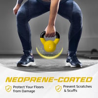 Yes4All Neoprén Bevonatú Öntöttvas Kettlebell 2-20 kg Edzéshez - yellow 3