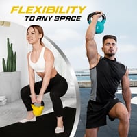 Yes4All Neoprén Bevonatú Öntöttvas Kettlebell 2-20 kg Edzéshez - yellow 4