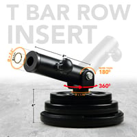 Yes4All T-Bar Row Landmine adaptér pre 5 cm olympijskú tyč, s otáčaním o 360°, čierny, na precvičenie chrbtových a ramenných svalov 3