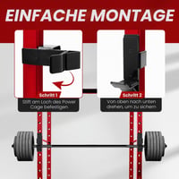 Držiaky na činku Yes4All UHFC v tvare J pre 5x5 cm (2x2") oceľový power rack, s ochranou UHMW pre domáce posilňovne 5