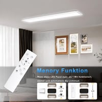 Panou LED de tavan Yesenlight 120x30 cm, 40W 4400lm, Reglabil, Temperatură de culoare ajustabilă CCT 3000K-4000K-6500K, cu telecomandă, fără pâlpâire, lampă pentru birou 6
