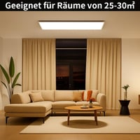Panou LED de tavan Yesenlight 120x30 cm, 40W 4400lm, Reglabil, Temperatură de culoare ajustabilă CCT 3000K-4000K-6500K, cu telecomandă, fără pâlpâire, lampă pentru birou 3