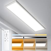 Panou LED de tavan Yesenlight 120x30 cm, 40W 4400lm, Reglabil, Temperatură de culoare ajustabilă CCT 3000K-4000K-6500K, cu telecomandă, fără pâlpâire, lampă pentru birou 1