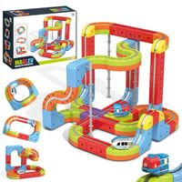Elektrická vláčiková súprava YESHIN Clickrail pre deti, DIY 3D usporiadanie trate s riešením odolávajúcim gravitácii, motorizovaný vláčik a magické koľajnice 8