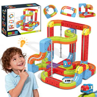 Elektrická vláčiková súprava YESHIN Clickrail pre deti, DIY 3D usporiadanie trate s riešením odolávajúcim gravitácii, motorizovaný vláčik a magické koľajnice 1