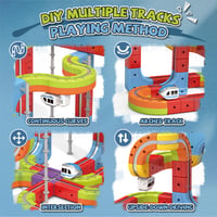 Elektrická vláčiková súprava YESHIN Clickrail pre deti, DIY 3D usporiadanie trate s riešením odolávajúcim gravitácii, motorizovaný vláčik a magické koľajnice 6