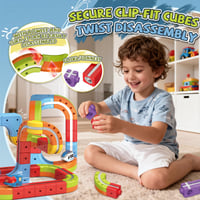 Elektrická vláčiková súprava YESHIN Clickrail pre deti, DIY 3D usporiadanie trate s riešením odolávajúcim gravitácii, motorizovaný vláčik a magické koľajnice 3