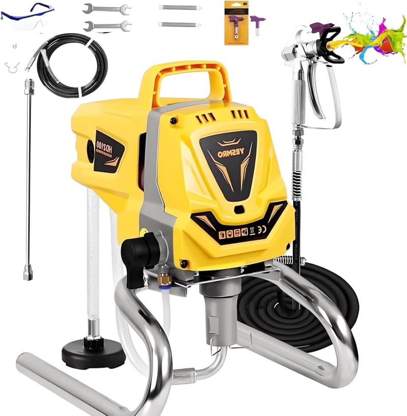 YESMRO 3200 PSI Airless Festékszóró Rendszer DIY Festéshez