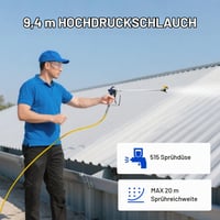 Bezvzduchový striekací systém YESMRO na nástenné farby, latex, laky a lazúry, 1,1 l/min, 213 bar, 7,5 m hadica, na interiérové a exteriérové maľovanie 3