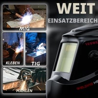 YESWELDER Automata Sötétedő Hegesztőmaszk Napelemes True Colour 4/9-13 4