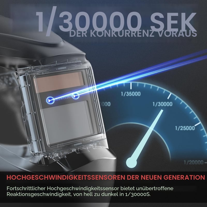YESWELDER Automata Sötétedő Hegesztőmaszk Napelemes True Colour 4/9-13