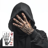 Yezirzax Halloween Tetoválás 12 Lap Vízálló Felnőtt Arctetoválás Karnevál 6