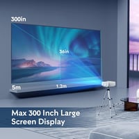 YEZMEK Projektor 5G WiFi Bluetooth Native 1080P Full HD, Mini LED Projektor 4K Támogatás, Hordozható Házimozi Projektor 6