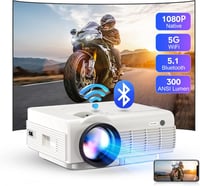 YEZMEK Projektor 5G WiFi Bluetooth Native 1080P Full HD, Mini LED Projektor 4K Támogatás, Hordozható Házimozi Projektor 1