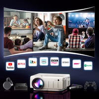 YEZMEK Projektor 5G WiFi Bluetooth Native 1080P Full HD, Mini LED Projektor 4K Támogatás, Hordozható Házimozi Projektor 4