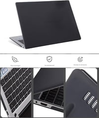 YGoal Huawei MateBook D16 2024 kemény tok, matt fekete műanyag védelem 4