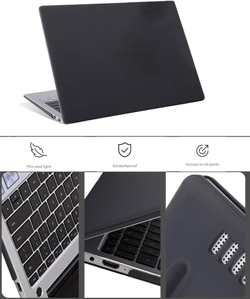 YGoal Huawei MateBook D16 2024 kemény tok, matt fekete műanyag védelem