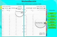 Rezerve Planner Săptămânal YHH 2027 A5, pentru Agendă cu Inele, cu Separatoare cu Index, Vizualizare Săptămânală și Lunară, Multilingv, Contacte și Note, Ian-Dec 2027, 100GSM 4