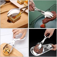 YHSKJCD 2db Rozsdamentes Konyhai Csipesz Szaláthoz Húshoz Grillezéshez 26cm 5