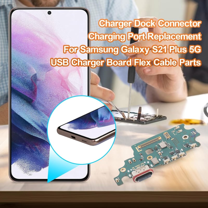 YHX-OU Samsung Galaxy S21+ 5G töltőport csatlakozó mikrofon flex kábel szerszámokkal