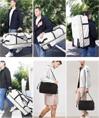 YHYEH 110-140L bővíthető utazótáska 80cm gurulós hétvégi sporttáska szürke-fehér 9