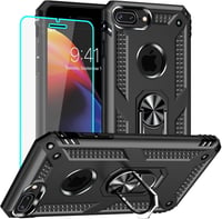 Yiakeng iPhone 8 Plus / 7 Plus maska otporna na udarce s prstenom i zaštitom za ekran - crna 2