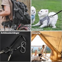 Set 8 carabine duble din aluminiu Yibaijia, 4 în formă de D și 4 în formă de S, negre, pentru camping, drumeții și rucsac 7