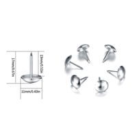 Sada čalúnnických ozdobných klincov Yibaijia – 11x17 mm, strieborné, 320 ks 2