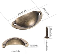Yibaijia Vintage Bronz Szekrénygomb Fiók Fogantyú Készlet 16db Bútor Kezelő 2
