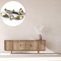 Yibaijia Vintage kagyló bútorfogantyú bronz és retro sárga szekrény fiókhoz rögzítő csavarokkal 16 darabos 4
