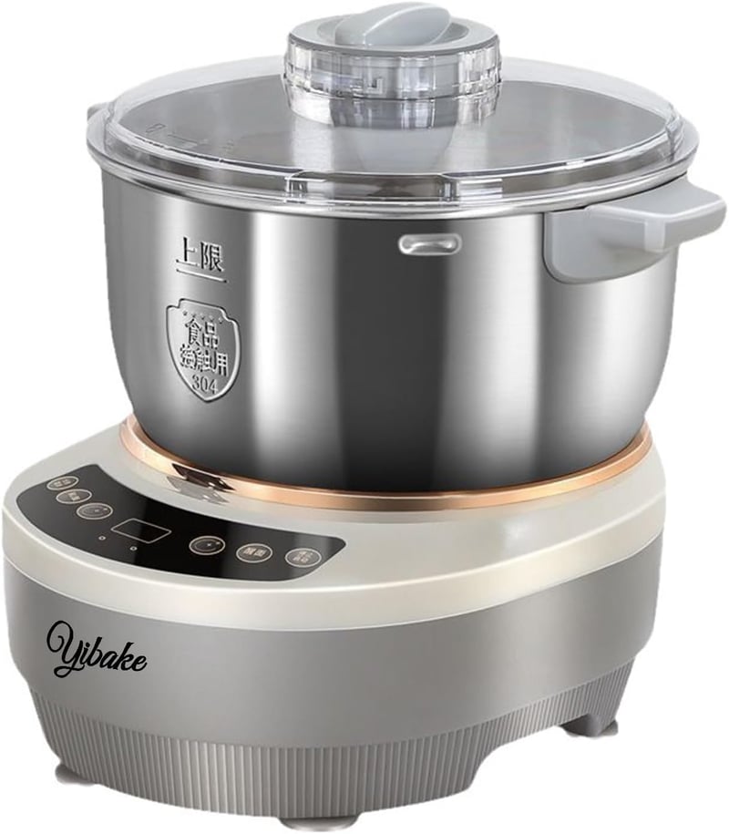 YIBAKE 5L Automata Dagasztógép Kelesztő Funkcióval - Digitális Kijelző, 25-38°C Hőmérséklet, Időzítő, Fehér Kenyérsütő Segéd Pizza Tészta Ké