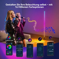 YICAIZI LED Álló Lámpa 160cm RGB Sarok Dimmelhető Távirányítóval 4