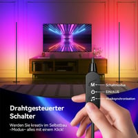 YICAIZI LED Álló Lámpa 160cm RGB Sarok Dimmelhető Távirányítóval 6