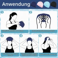Yicenmy unisex plavecká čiapka 3 ks, čierna, tyrkysová, ružová, elastická kúpacia čiapka na dlhé aj krátke vlasy pre mužov a ženy 9