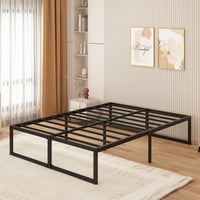 Yicensen metalni okvir za krevet 160x200 cm, bračni krevet, čelična podnica s potporom 1