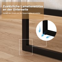 Yicensen metalni okvir za krevet 160x200 cm, bračni krevet, čelična podnica s potporom 6