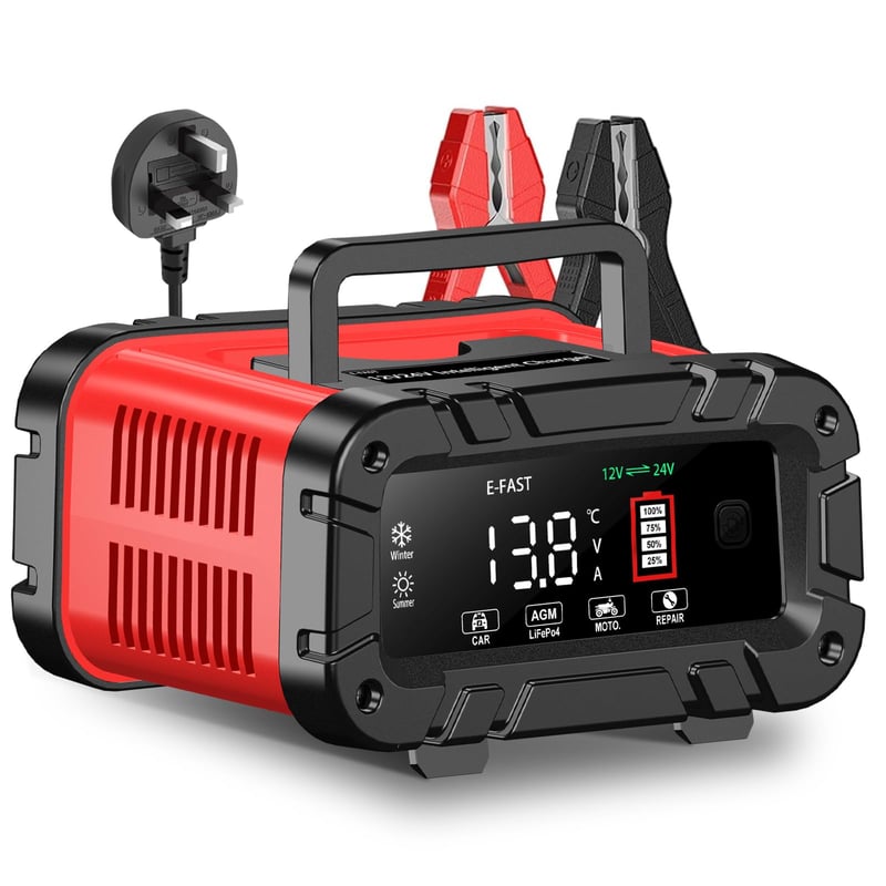 Încărcător inteligent de baterii YIFASITE 20A 12V/24V - AGM, LiFePO4, plumb-acid